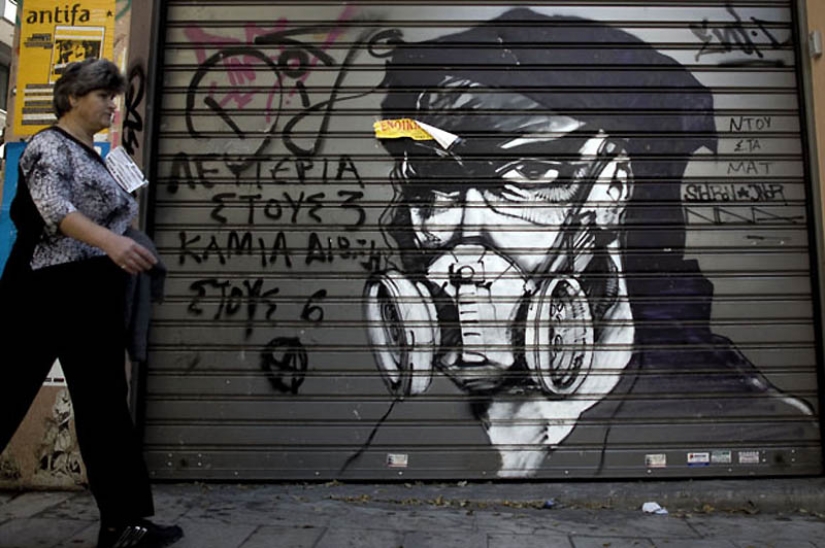 Graffiti en Atenas