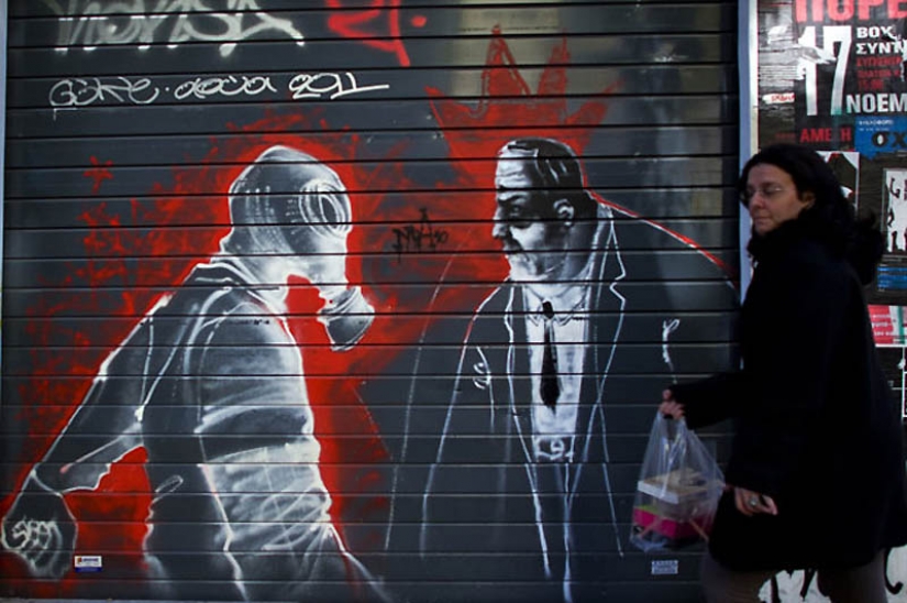 Graffiti en Atenas