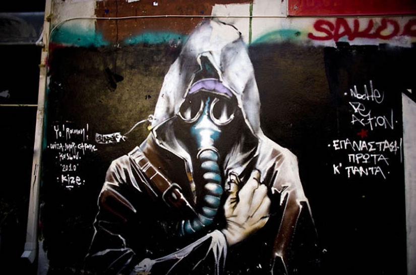 Graffiti en Atenas
