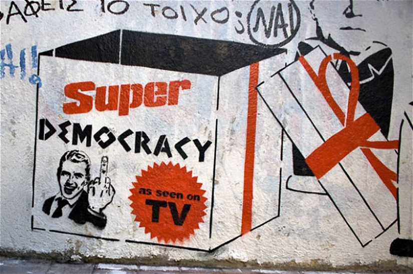 Graffiti en Atenas
