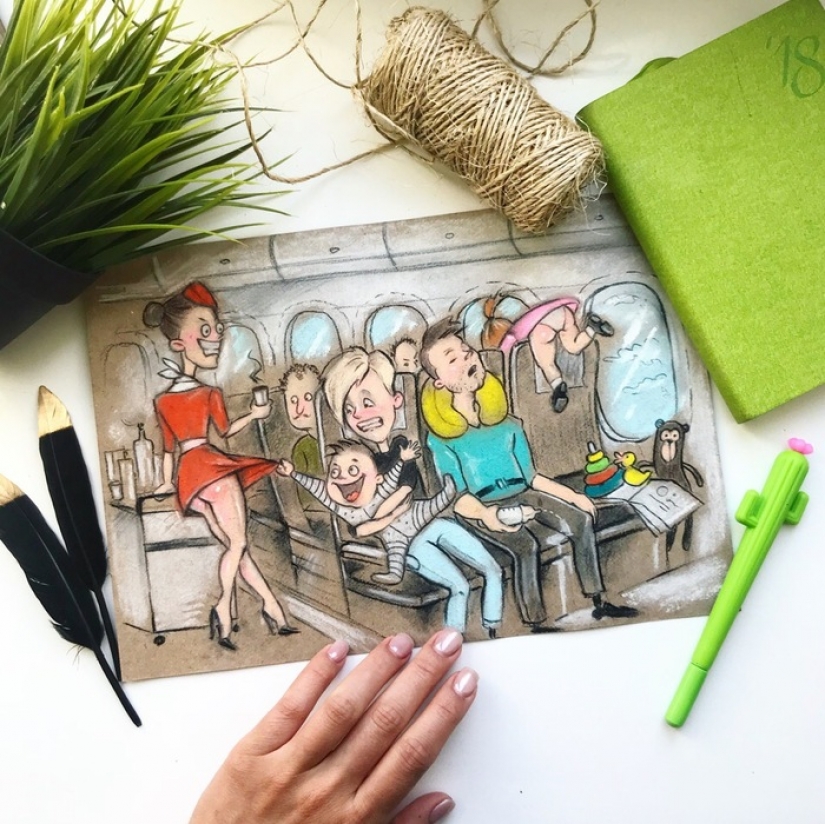10 amazing drawings about the everyday life of Russian moms