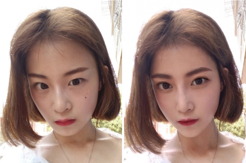 11 photos of Asian girls before and after FaceTune