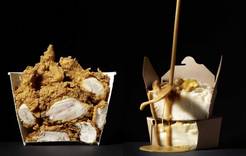 12 locos fotos de comida cortada por la mitad