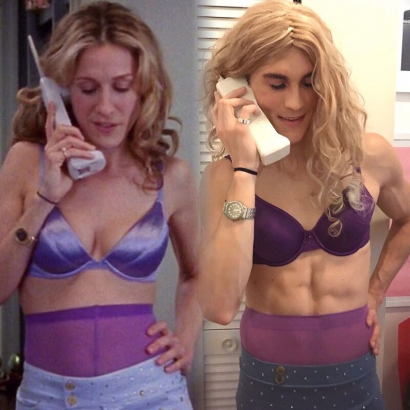 15 fotos de el hombre que expertamente recrea las imágenes de Carrie Bradshaw