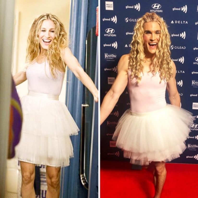 15 fotos de el hombre que expertamente recrea las imágenes de Carrie Bradshaw