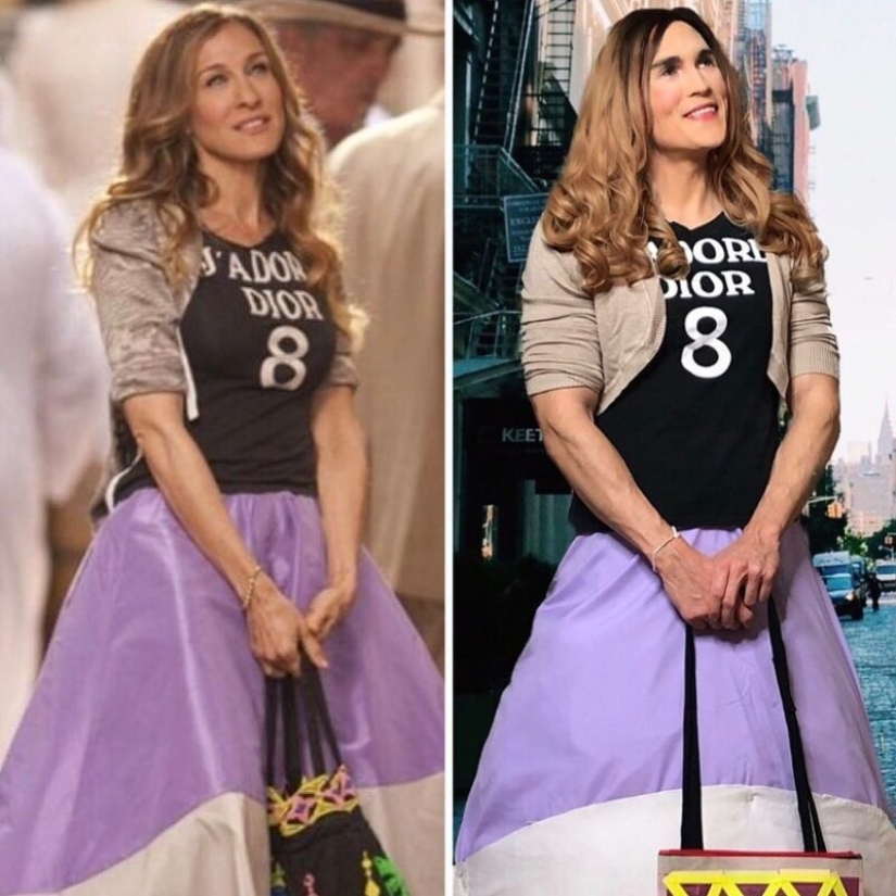 15 fotos de el hombre que expertamente recrea las imágenes de Carrie Bradshaw