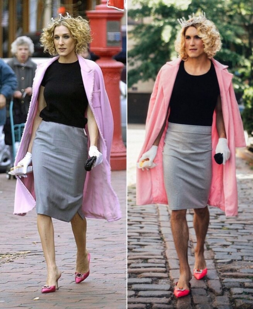 15 fotos de el hombre que expertamente recrea las imágenes de Carrie Bradshaw