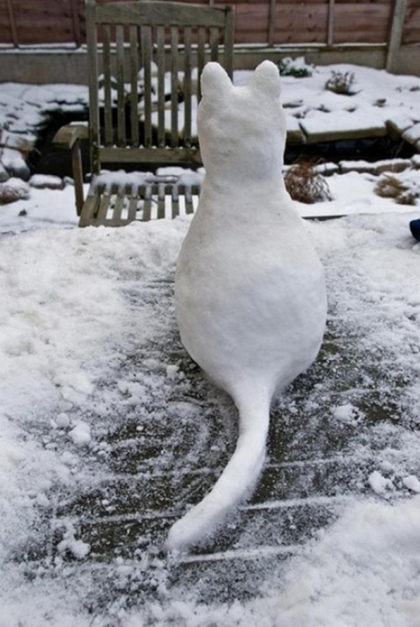 20 examples of what else besides snowman, you can sculpt out of snow