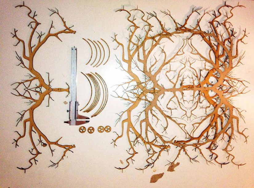 21 la idea de la fabricación de lámparas y candelabros de objetos de la vida cotidiana