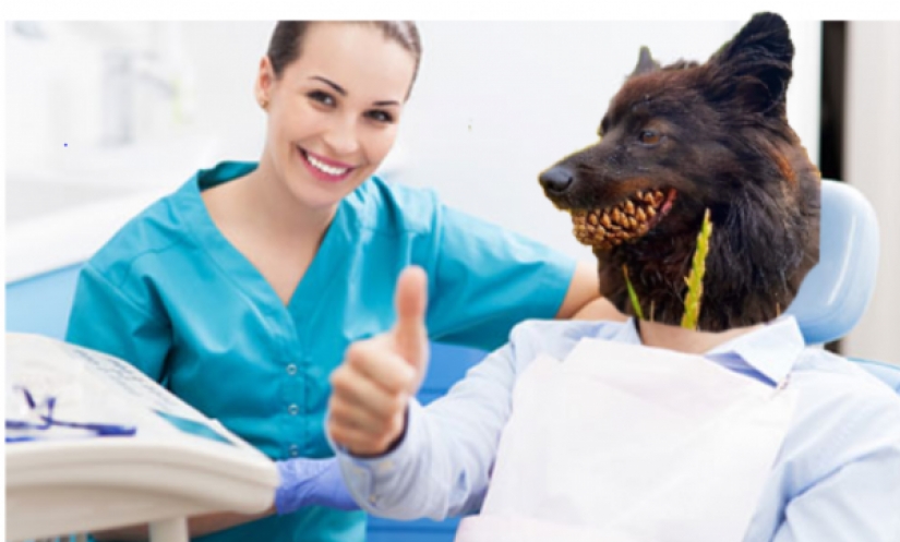 A dog with a lump in the mouth became the hero of memes and fotozhab