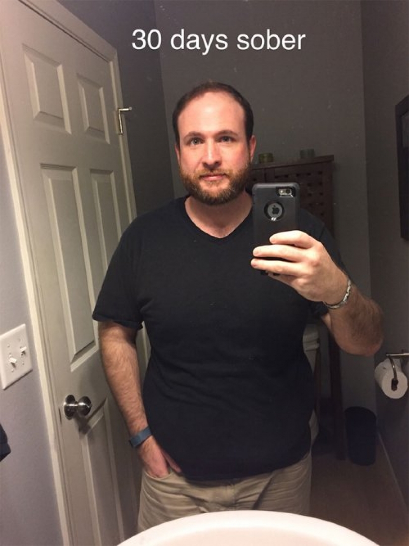 A former alcoholic showed as changed over the 3 years of sobriety, and the result is impressive!