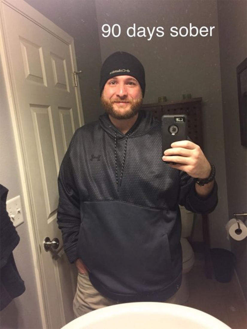 A former alcoholic showed as changed over the 3 years of sobriety, and the result is impressive!