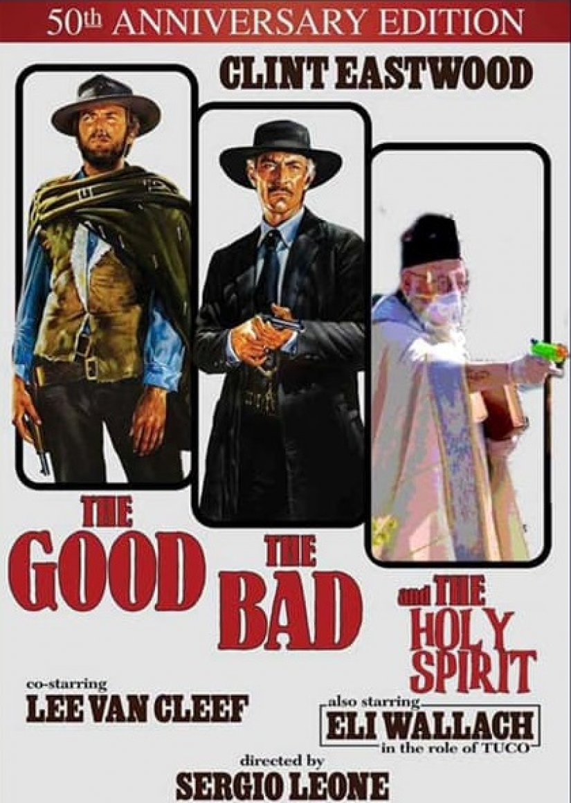 A priest in the United States blesses the congregation with a water gun and became the star of social networks