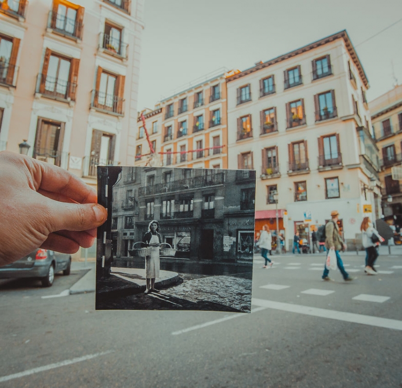 A window to the past: a resident of Baku combines old photos with modern types