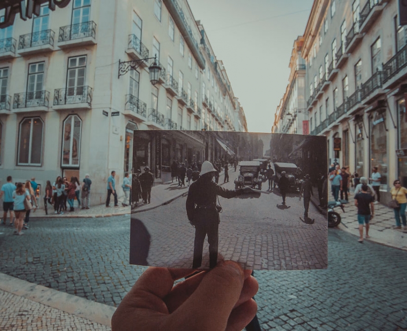 A window to the past: a resident of Baku combines old photos with modern types