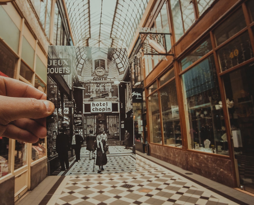 A window to the past: a resident of Baku combines old photos with modern types