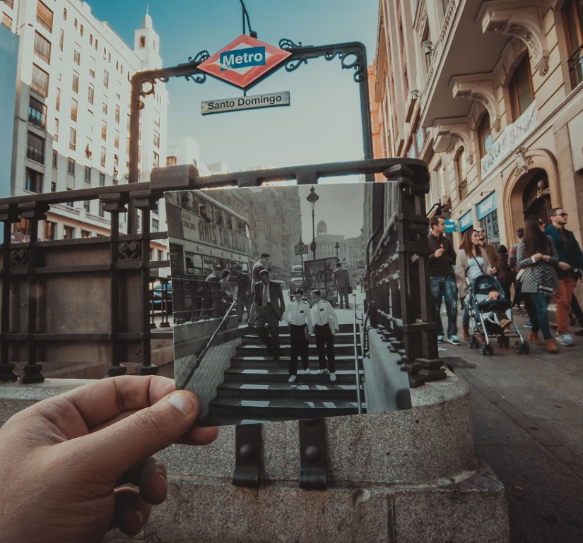 A window to the past: a resident of Baku combines old photos with modern types