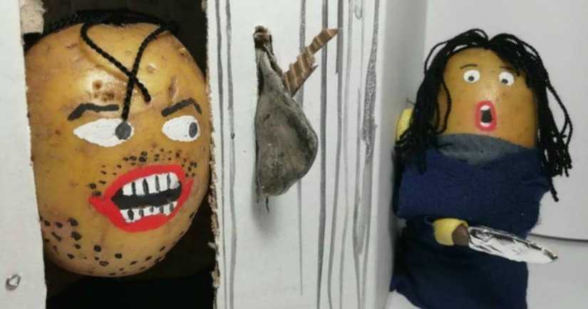 Alabando a una marca nacional, un blogger de Belarús crea obras maestras de patatas