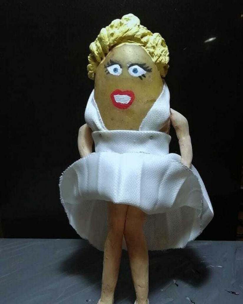 Alabando a una marca nacional, un blogger de Belarús crea obras maestras de patatas