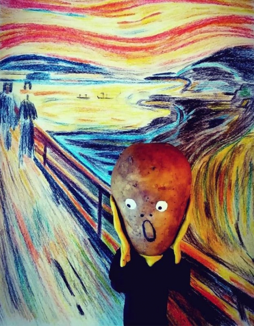 Alabando a una marca nacional, un blogger de Belarús crea obras maestras de patatas