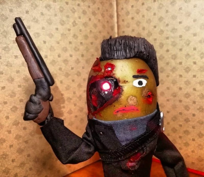 Alabando a una marca nacional, un blogger de Belarús crea obras maestras de patatas