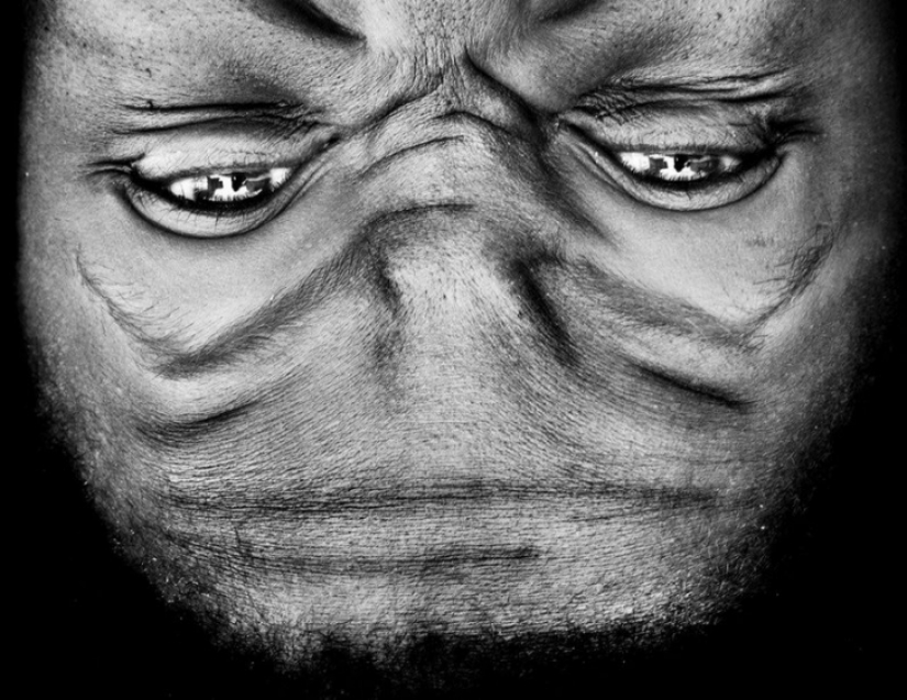 Aliens among us: the upturned face, which resembles an alien Aliens among us: the upturned face, which resembles an alien