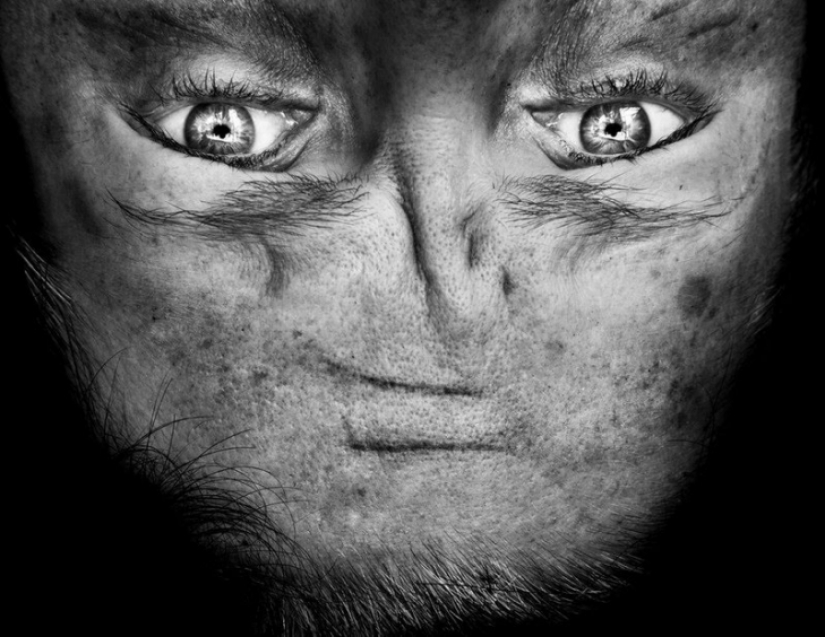 Aliens among us: the upturned face, which resembles an alien Aliens among us: the upturned face, which resembles an alien