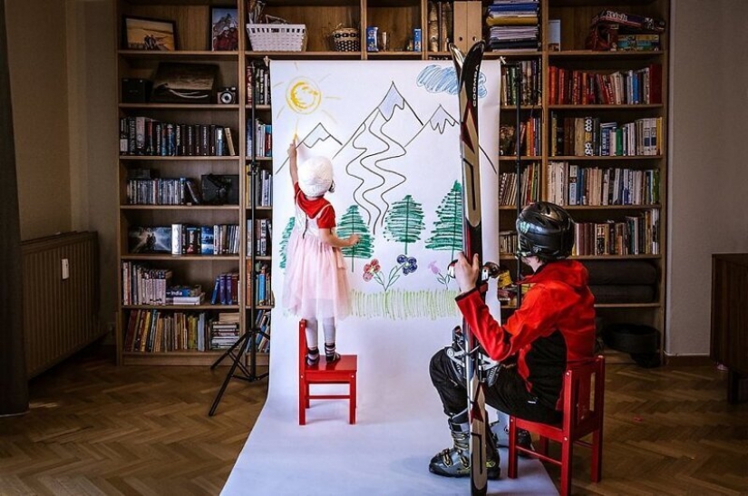 Amante de los viajes descubierto la manera de llegar a las montañas sin salir de casa