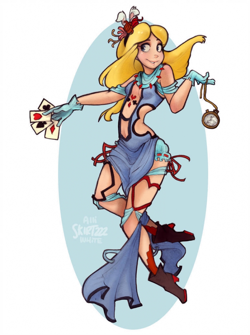 Artillero de la Nieve blanca, Berserker Pocahontas y otros la belleza de disney en la forma en que los personajes del juego