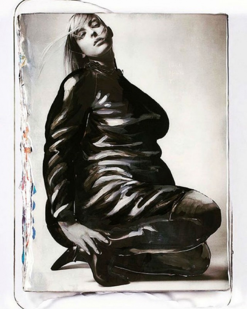 Artista turco coquetea con la inalcanzable tamaños flaco modelos