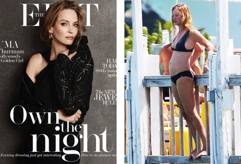 As the stars appear on the covers of magazines and in real life: from Britney Spears to Vanessa Paradis