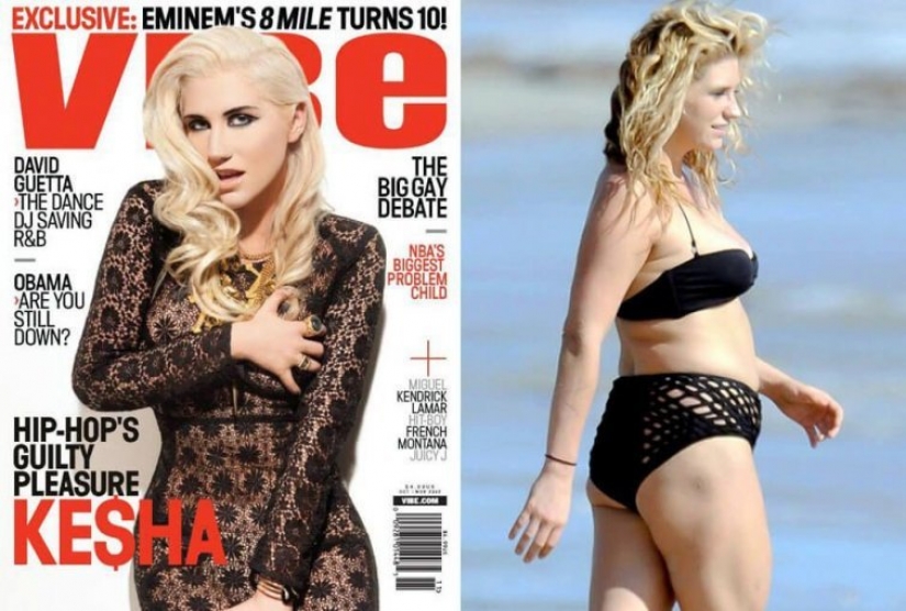 As the stars appear on the covers of magazines and in real life: from Britney Spears to Vanessa Paradis