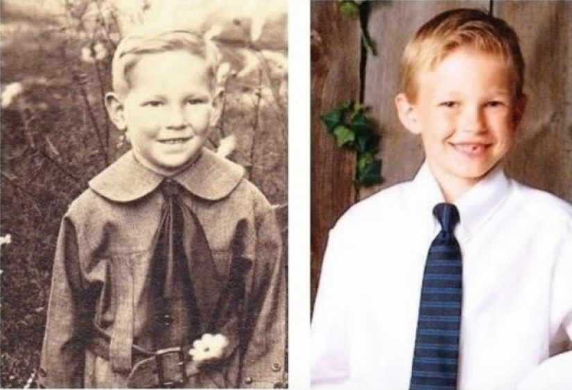 Back to the future: photos of relatives who forced to believe in a time machine