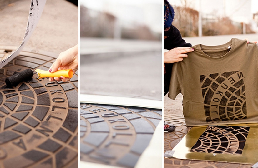 Berlín artistas se hacen impresiones en camisetas con la ayuda de los registros