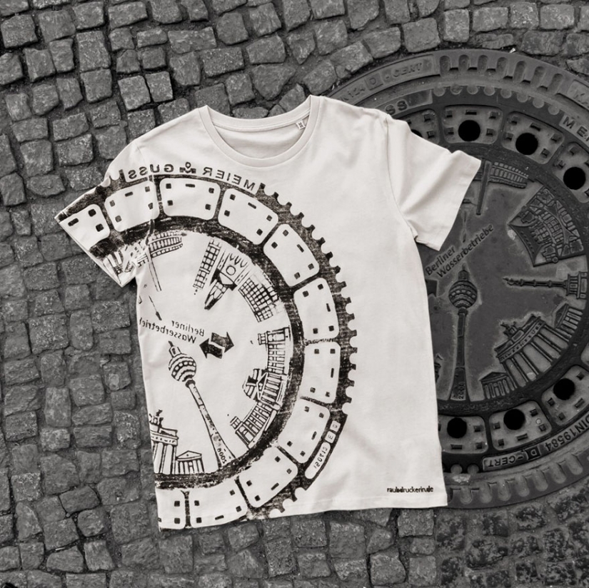Berlín artistas se hacen impresiones en camisetas con la ayuda de los registros