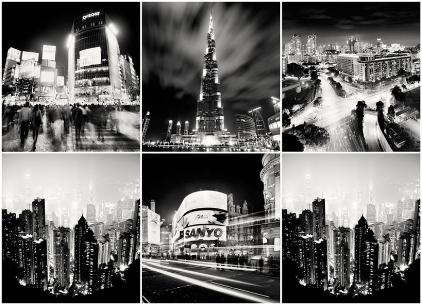 Black-and-white beauty of big cities Black-and-white beauty of big cities
