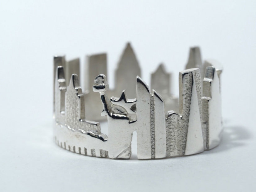 Born in the Siberian snows jeweler creates urban landscapes on the rings
