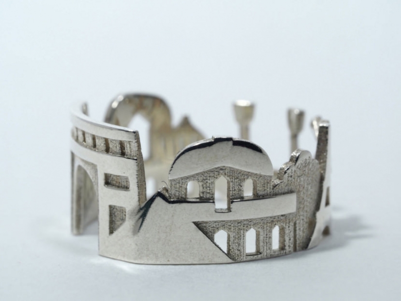 Born in the Siberian snows jeweler creates urban landscapes on the rings
