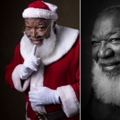 Buena foto de vacaciones proyecto: las muchas Santa Claus