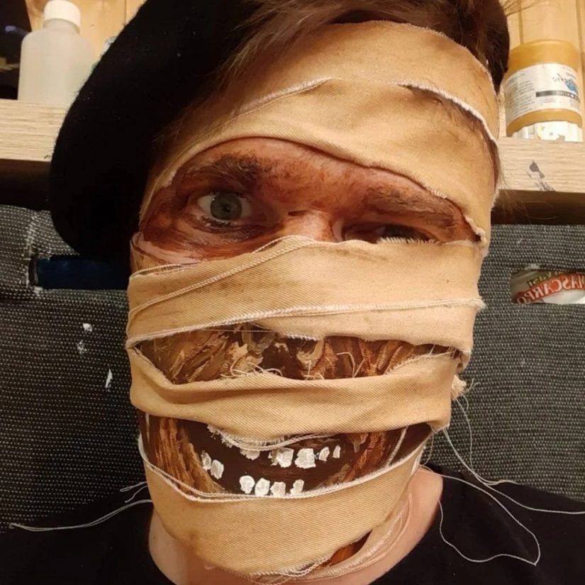 Cada día nueva máscara: desafío artista Austriaco sigue! Cada día nueva máscara: desafío artista Austriaco sigue!