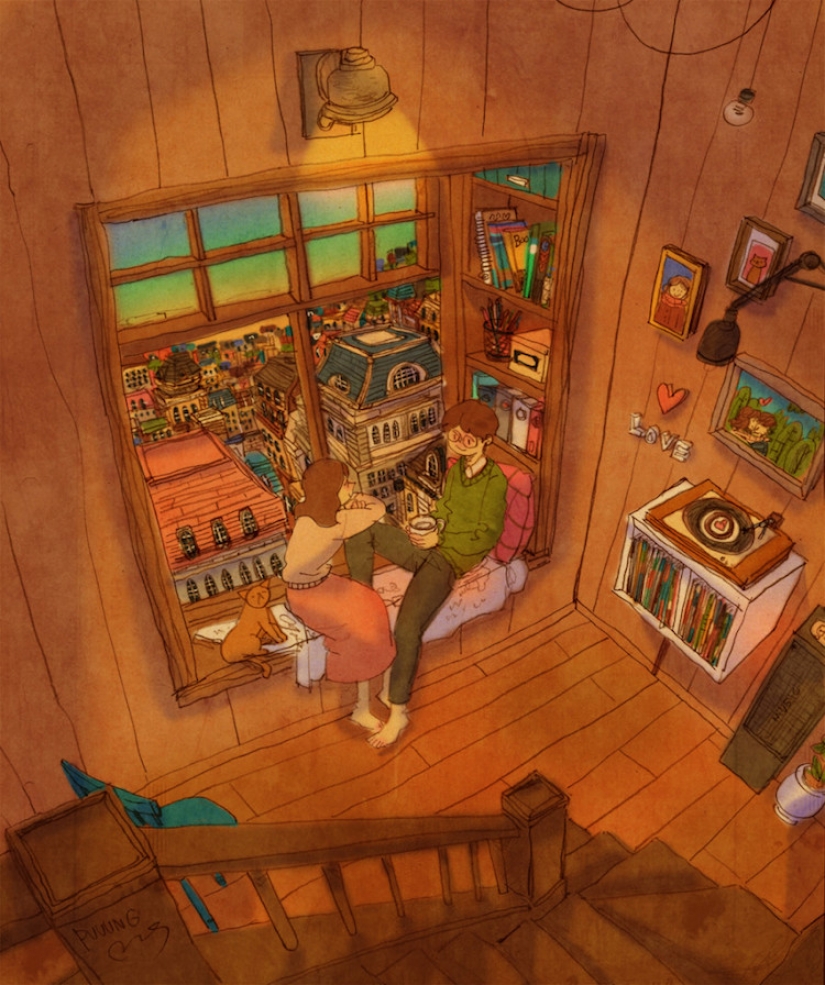 Caliente ilustraciones a la acuarela sobre el amor de otro artista coreano Caliente ilustraciones a la acuarela sobre el amor de otro artista coreano