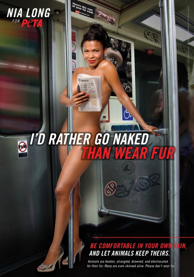 Celebrities who undressed for participation in antimirova campaign PETA Celebrities who undressed for participation in antimirova campaign PETA