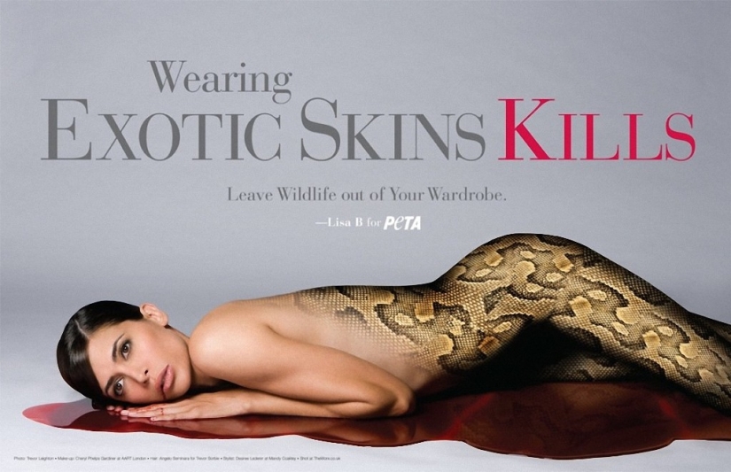 Celebrities who undressed for participation in antimirova campaign PETA Celebrities who undressed for participation in antimirova campaign PETA