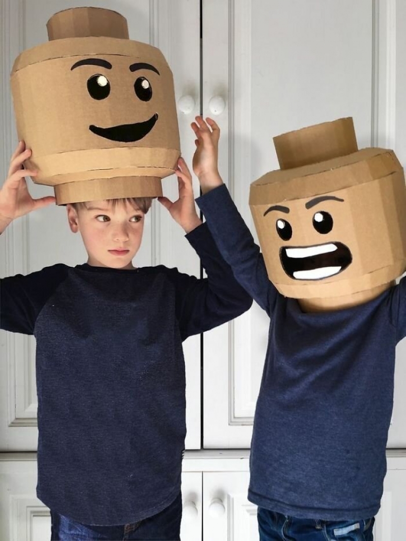 Cheap and creative: seamstress makes costumes out of cardboard Cheap and creative: seamstress makes costumes out of cardboard