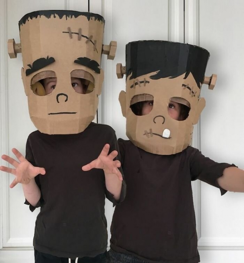 Cheap and creative: seamstress makes costumes out of cardboard Cheap and creative: seamstress makes costumes out of cardboard