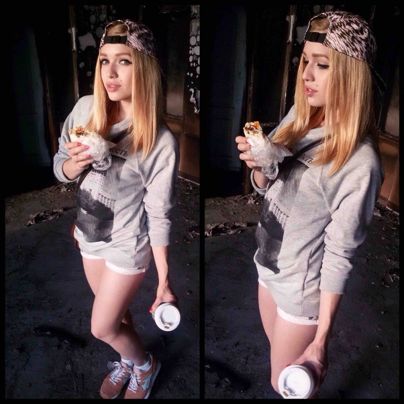 Chicas hermosas y Shawarma: ¿qué podría ser mejor? Chicas hermosas y Shawarma: ¿qué podría ser mejor?