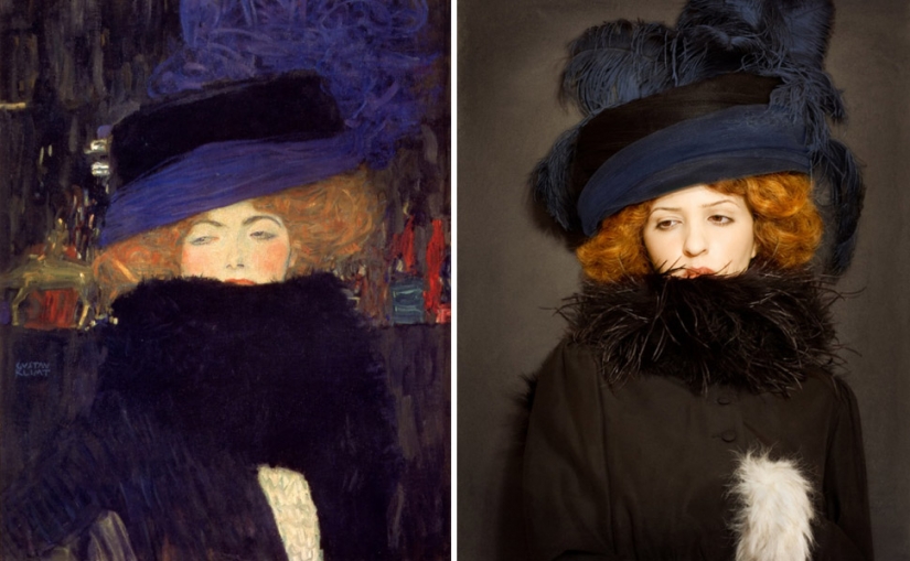 Classic paintings recreated using pictures Classic paintings recreated using pictures