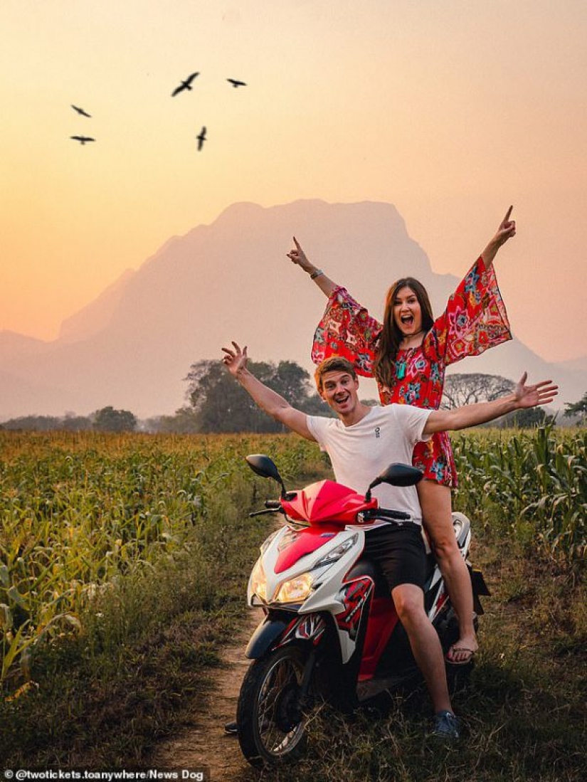 Cómo esta pareja se las arregla para vivir en su viaje alrededor del mundo