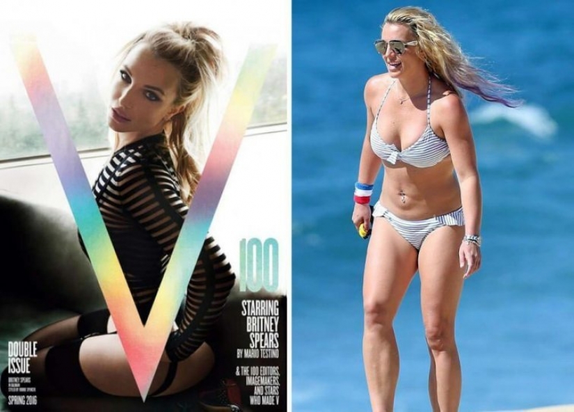 Como las estrellas que aparecen en las portadas de las revistas y en la vida real: desde Britney Spears a Vanessa Paradis