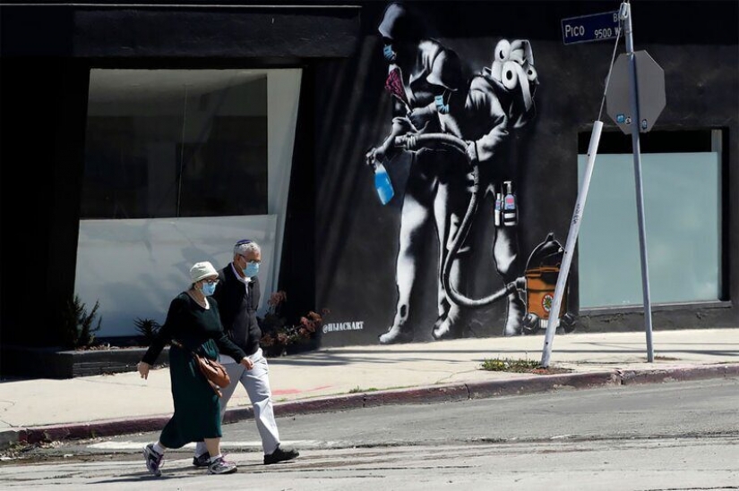 Coronavirus en las calles de el mundo: 17 obras de arte de la calle sobre el tema CoVid-19